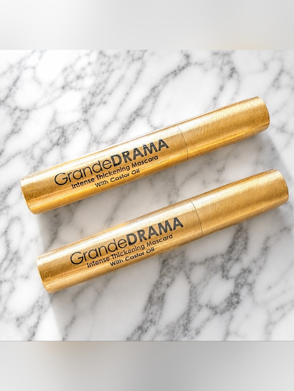 2 tubes Grande Cosmetics GrandeDRAMA Intense Thickening Mascara w/Castor Oil